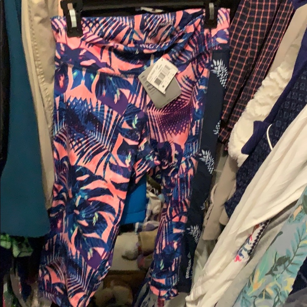 Yoga printed Capri. pants.